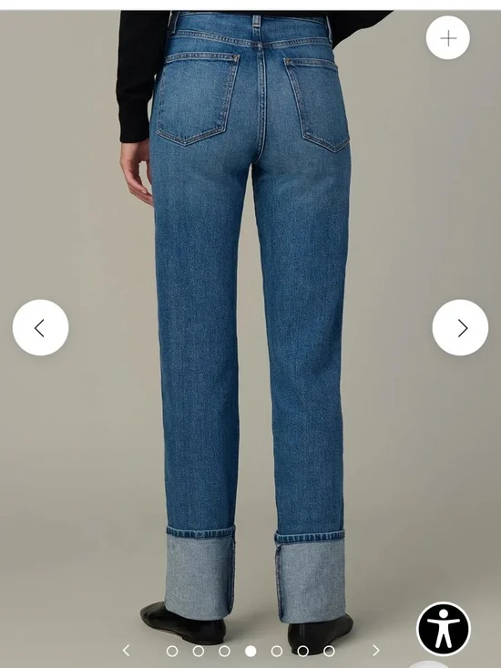 Joe’s Jeans The Margot Cuffed Jeans High Rise Straight Leg Size 25 - Picture 4 of 11